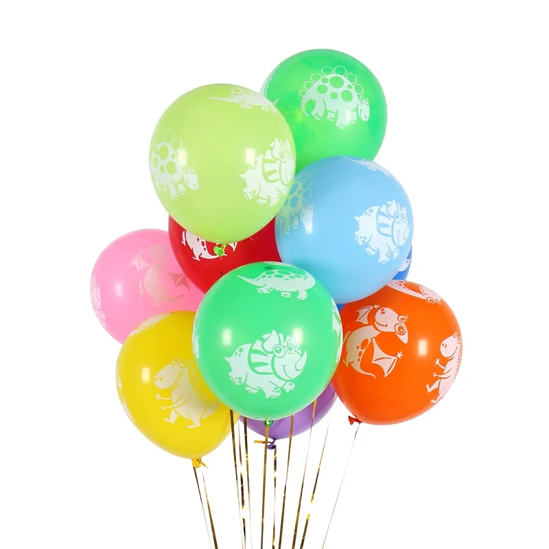 1 шт. большой 4D динозавр фольгированные шары Зеленый Динозавр стоящий Дракон День Рождения украшения Детские принадлежности мальчик игрушки Воздушные шары - Цвет: 10pcs latex