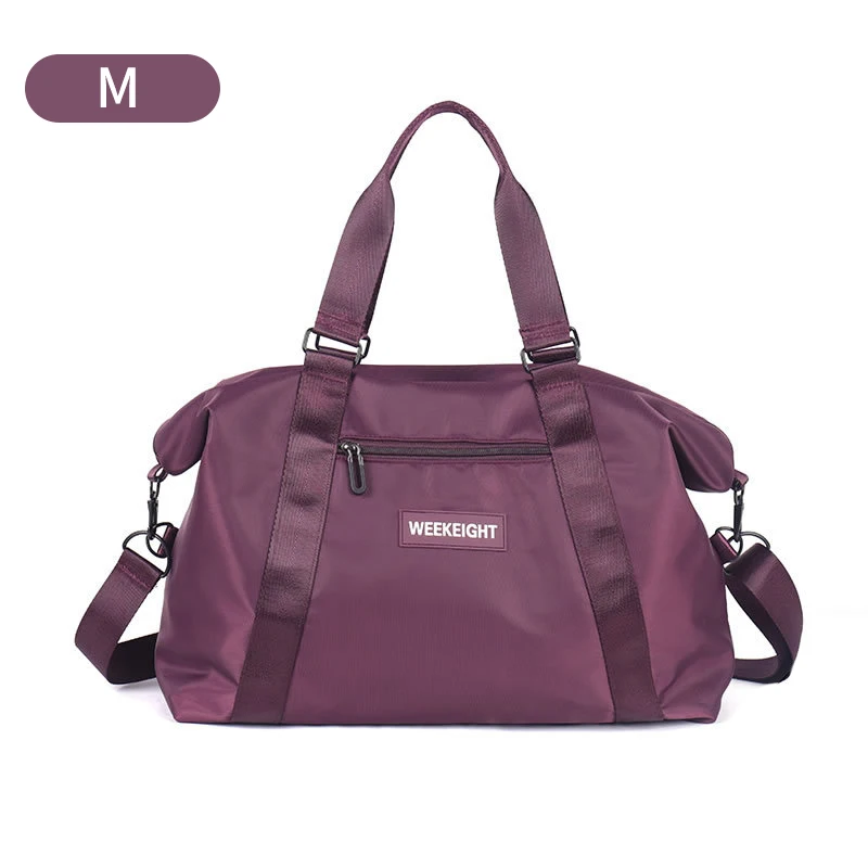 Женская дорожная сумка, портативные сумки, Легкая ручная сумка, большая сумка на одно плечо, водонепроницаемая женская сумка для путешествий XA307WB - Color: Purple M Style 2