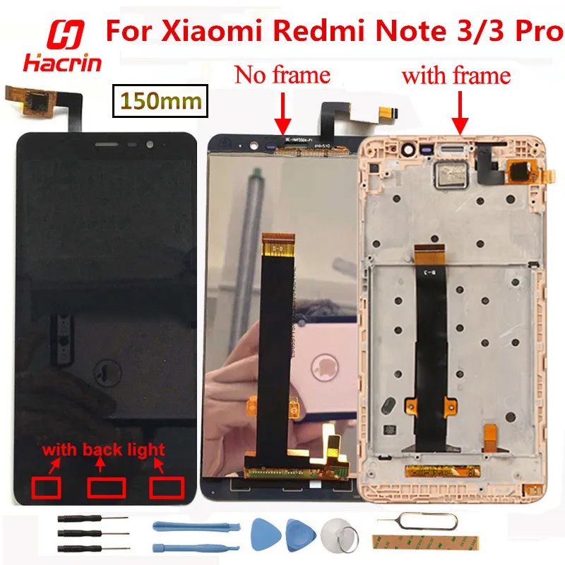 ЖК-экран с сенсорным экраном и рамкой для Xiaomi Redmi Note 3 Pro Prime 5 дюйма | Мобильные