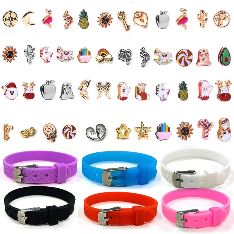 

Christmas Style Silicone Kirin Bracelet Beads Christmas Boot Snowman Boot Snowflake Charms Pendants Jewelry Making Bracelets