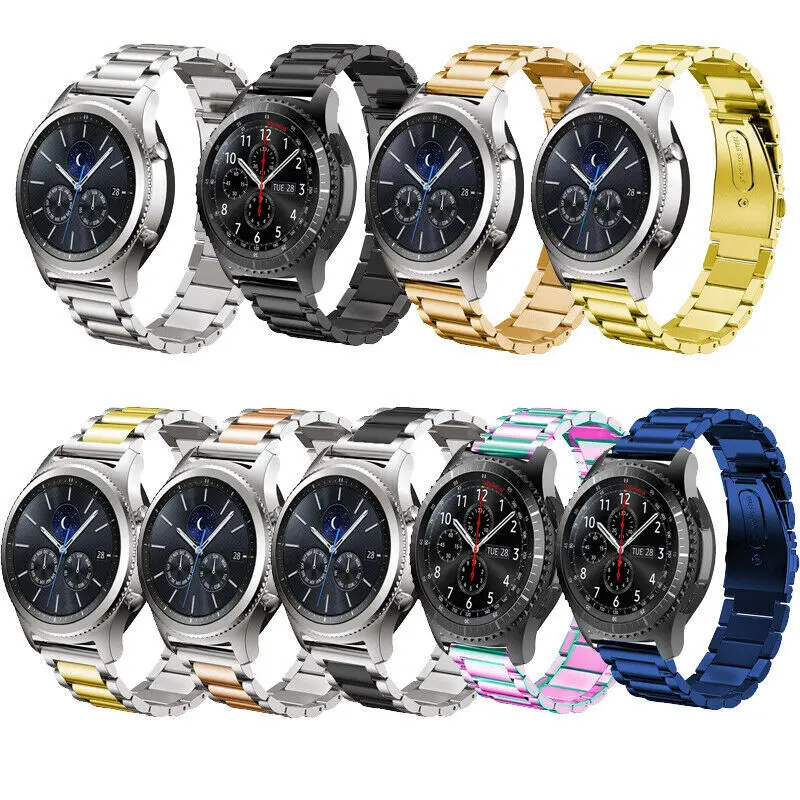 Ремешок 20 мм/22 мм для Samsung Gear S2/S3 ремешок из нержавеющей стали быстросъемные