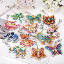 DIY Acrylic Diamond Keychain Cross-Border Shaped Diamond Painting Bag Car Decoration Small Pendant diamond painting full round Arts DIY Acrylic Diamond Keychain Cross-Border Shaped Diamond Painting Bag Car Decoration Small Pendant diamond painting full round Arts