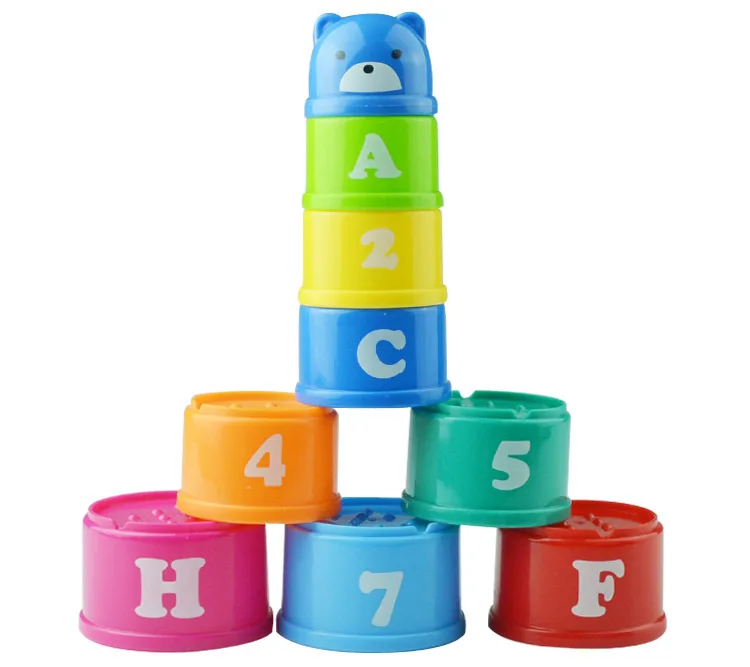 Jenga сложенные чашечки круглый чехол для младенцев цвет размер когнитивные игрушки стек-ап детский сад обучающие средства