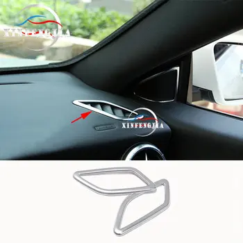 

For Mercedes-Benz A CLA GLA Class W176 C117 X156 13-17 2x Chrome ABS upper air vent outlet trim Cover