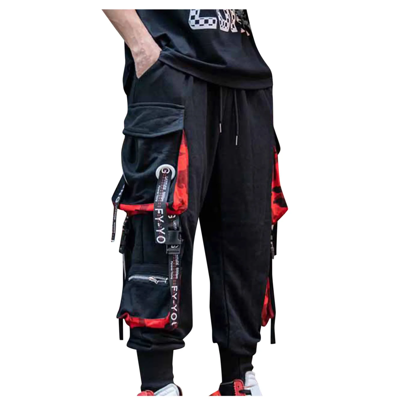 Men'sFashion Comfortable Oversized Hip Hop Wide Leg Pants Straight Leg Pants Casual Loose Trousers pantalones de hombre 2