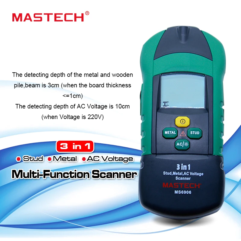 Многофункциональный металлоискатель MASTECH MS6906 3 в 1 прибор для измерения твердости