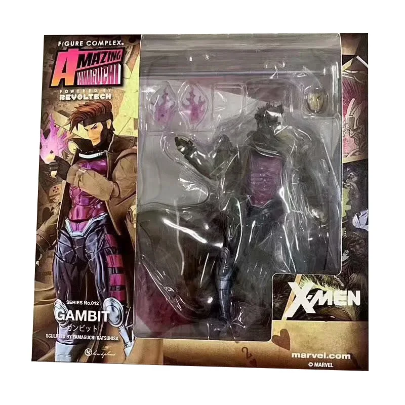 Удивительные Yamaguchi Revoltech X-men Росомаха Дэдпул гамбит Магнето Бэтмен Капитан Америка Гвен Человек-паук фигурка игрушка - Цвет: A with box