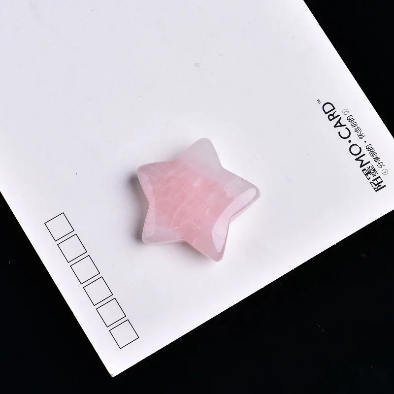 Rose Quartz 1 шт., натуральный кристалл, розовый кварц, пентаграмма, кварцевый кристалл, минеральная бижутерия, украшение для мебели, маленькие украшения для мужчин и женщин - Цвет: Rose Quartz