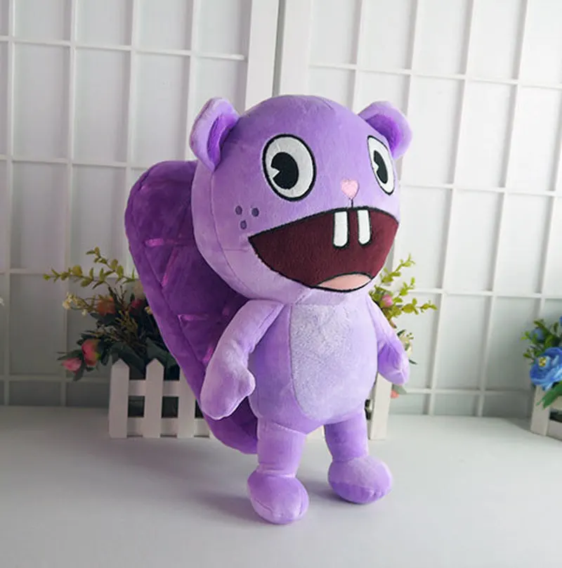 Anime Happy Tree Friends Plush Toys HTF Toothy Figure Doll 37cm Filling Pillow Cartoon Cosplay for Gift