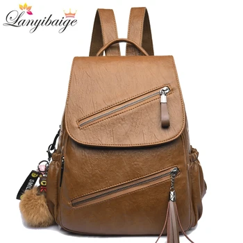 

High Quality pu Leather Backpack Women Large Capacity Travel Backpack School Bags for Teenage Girls Shoulder Bags Mochilas