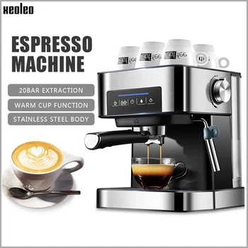 XEOLEO ekspres do kawy 20Bar ekspres do kawy Espresso ekspres do kawy automatyczny ekspres do kawy Cappuccino 850W tanie i dobre opinie CN (pochodzenie) 12-14 filiżanek 220V 110V STAINLESS STEEL CM6863 20 Bar 30KG 270*234*292mm