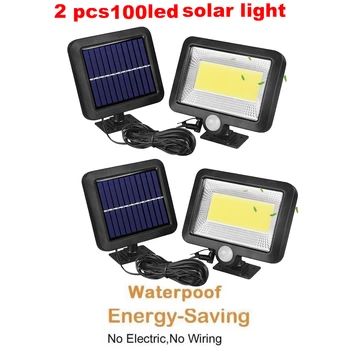 

2/4pcs Solar Lights Outdoor 100/56/30 LED Super Bright Solar Lamp Motion Sensor Security Lights Wireless Waterproof Flexible Wal