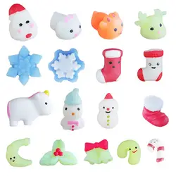 Juguete de Navidad para apretar para niños, TPR, Squishi Kawaii, juguete sensorial, aparato para relajación, juguetes antiestrés para adultos