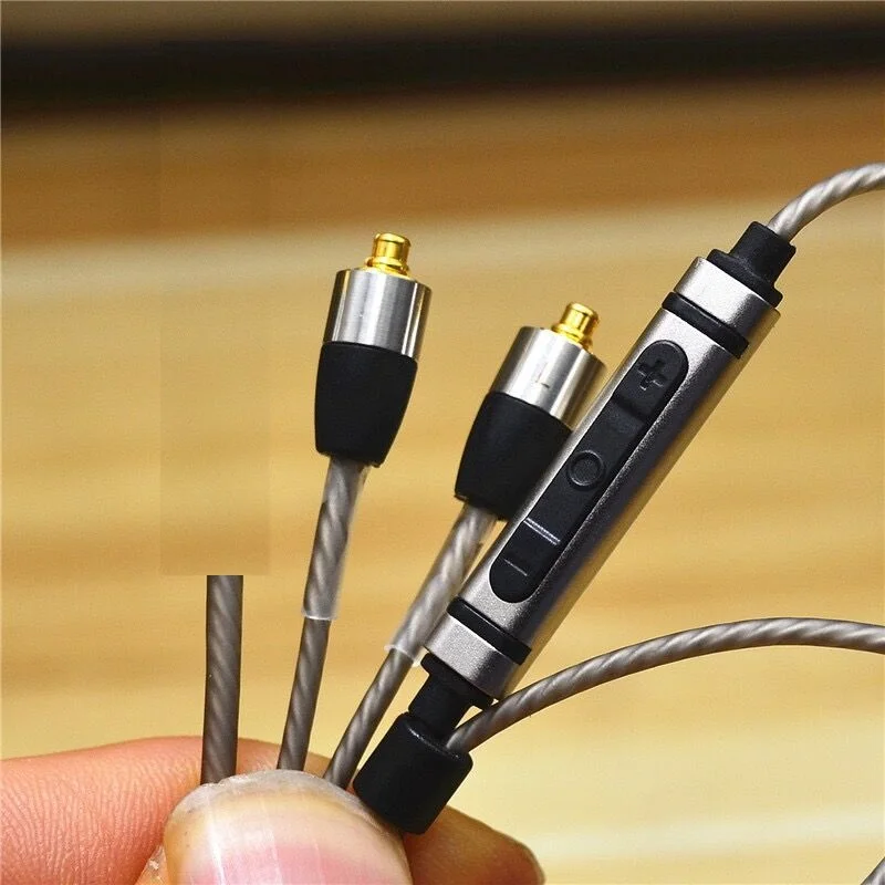 Lightning C100 to mmcx Upgrade Headphone Cable Mic Converter DIY Replacement Cord for Sony Shure Sennheiser IE80 80s se215 Yamah