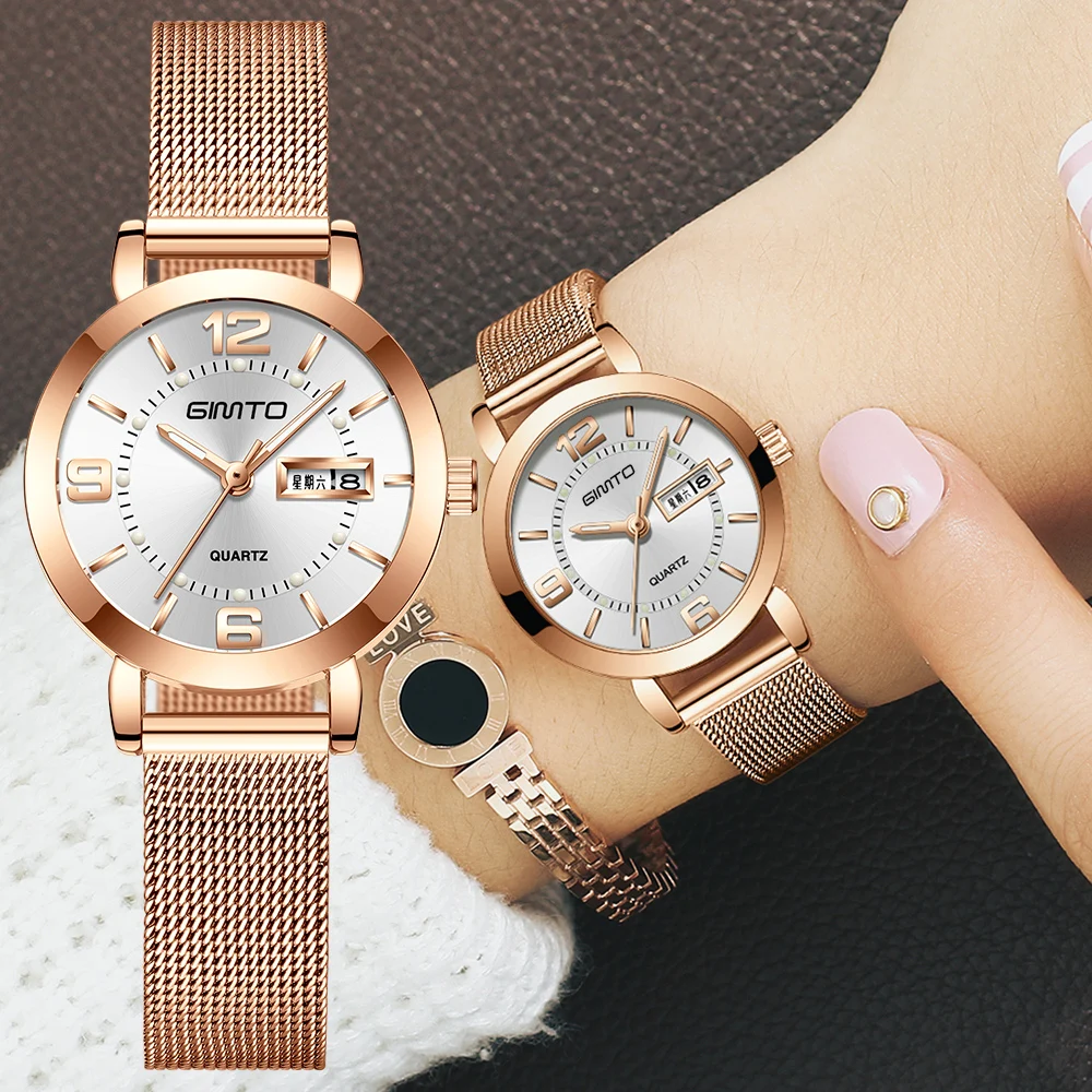 Gimto Mini Gaun Wanita Jam Tangan Perak Kuarsa Wanita Watch Fashion Gadis Gelang Arloji Relogio Feminino Montre Femme Montre Brand Montre Fashionmontre Femme Aliexpress