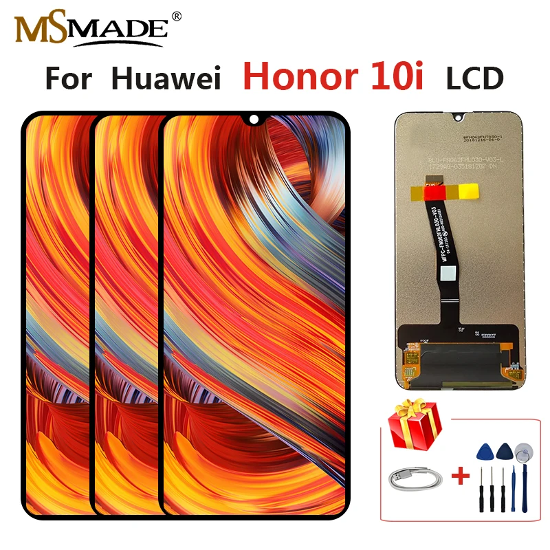 ЖК-дисплей для huawei Honor 10i HRY-LX1T ЖК-дисплей с сенсорным экраном дигитайзер сборка части с рамкой+ подарок