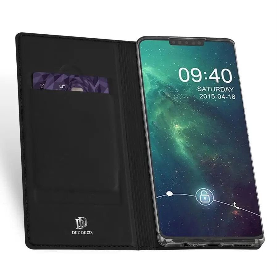 Black Флип-чехол для huawei mate 30, Роскошный чехол из искусственной кожи, ударопрочный чехол-подставка для huawei mate 30 mate 30, чехлы для телефонов - Цвет: Black