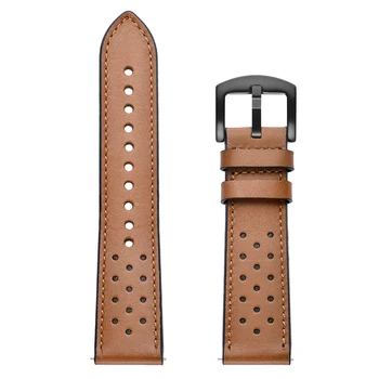 

Applicable to samsung galaxy watch smartwatch strap sports watch head leather cowhide retro crazy horse hole strap 20mm 22mm