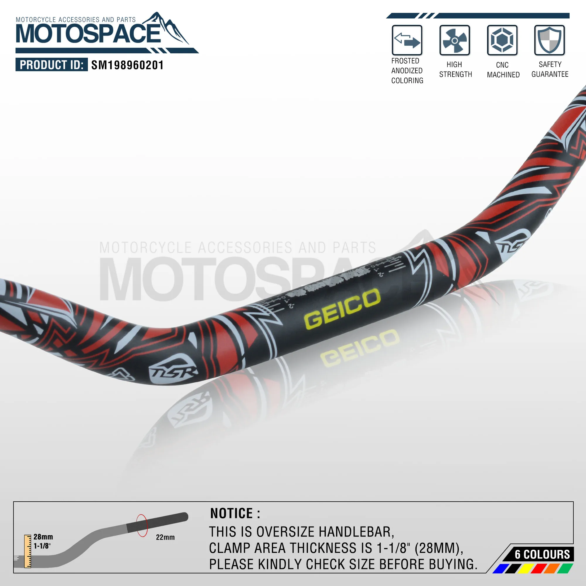Серый алюминиевый 28 мм 1-1/" Руль для moto rcycle moto MX CR CRF CRM XR YZ YZF WR WRF DR DRX RM rmz EX 85 125 200 250 400 650