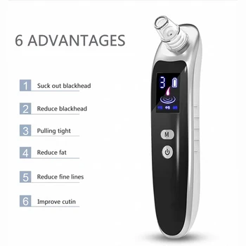 

Electric Blackhead Remover Acne Extractor Face Deep Cleaning Machine Skin Care 3 Modes 6 Suction Heads