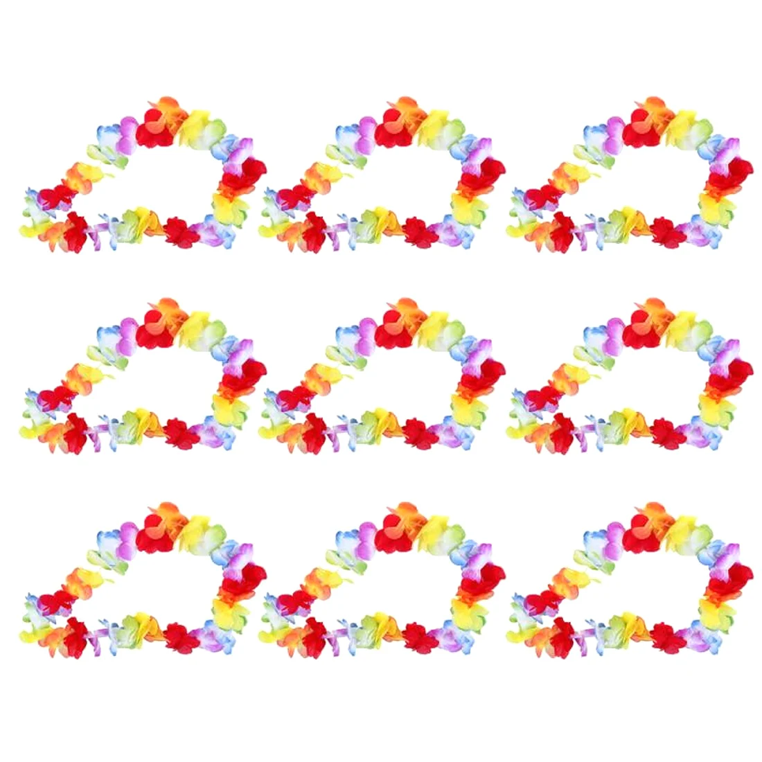 

100pcs Hawaiian Garland Artificial Necklace Hawaii Flowers Party Supplies Beach Fun Wreath DIY Gift Wedding Decoration