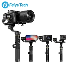 FeiyuTech G6 Plus 3-Axis Handle Splashproof Gimbal Stabilizer for GoPro Hero 5 6 Smartphone Mirrorless Pocket Camera Feiyu G6P feiyutech feiyu g6 plus 3 axis handheld gimbal stabilizer for mirrorless camera pocket camera gopro smartphone payload 800g