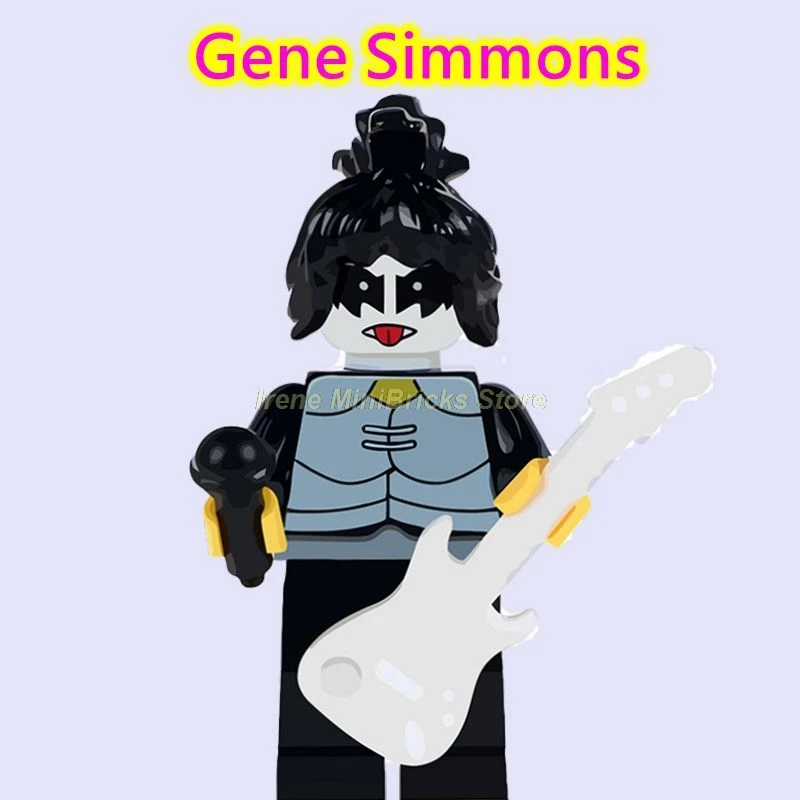 Gene Simmons Фильм Мэрилин Монро Элвиса Пресли Майкл Джексон Ван Гог Боб Росс детские развивающие блоки Строительные Marvel игрушки для детей - Цвет: Gene Simmons