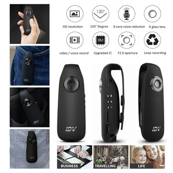 

Wearable Mini Camera Espia Full HD 1080P Pen Micro Camera H.264 Motion Sensor DVR Wide Angle 130 Degree Small Sports DV Cam
