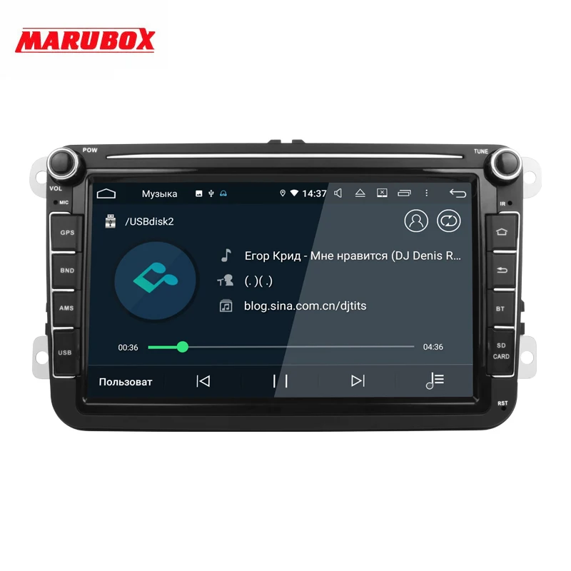 Штатная магнитола для VW/Volkswagen, MARUBOX KD8101, Штатное головное устройство для VW, Android 9.0,Восьмиядерный процессор,встроенный DSP,IPS экран, Встроенная 64GB