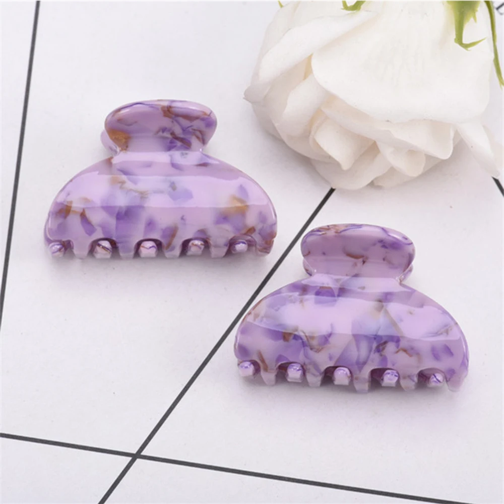 purple 6 цветов, акриловые женские Когти для волос, Крабовые зажимы для волос, Простые Модные женские плоскогубцы, Когти для волос, инструменты для укладки волос - Цвет: purple