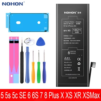 

Battery For iPhone 5 5S SE 5C 6 6S 7 8 Plus X XR XS Max 6Plus 7Plus 8Plus Replacement Batteries high Capacity Bateria Free Tools