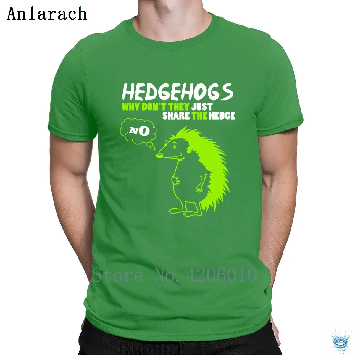 Футболка Hedgehogs Стильная трикотажная новейшая популярная футболка для мужчин против морщин Новинка Весенняя футболка с круглым вырезом