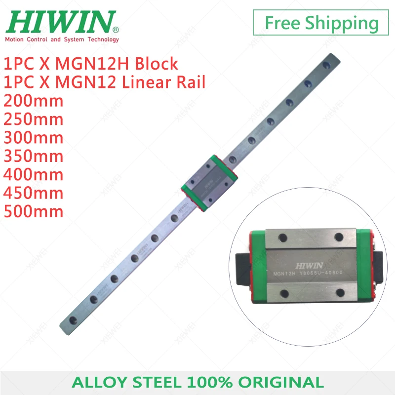 Бесплатная доставка линейный направляющий блок HIWIN MGN12H из легированной стали с 12