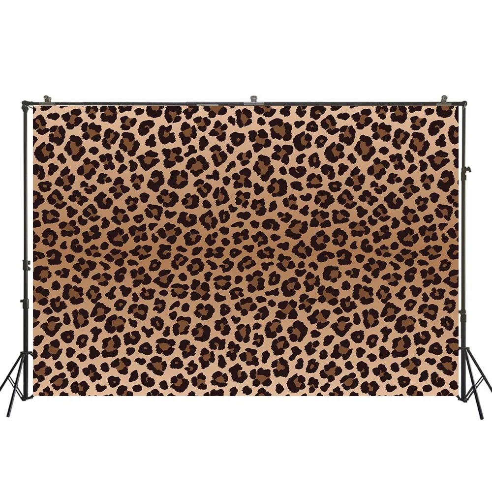 Леопардовый зернистый фон для детской фотосъемки с рисунком животного |