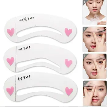 

3PCS/Set Eyebrow Mold Makeup Cosmetic Tools Thrush Card Artifact Aid Accessories
