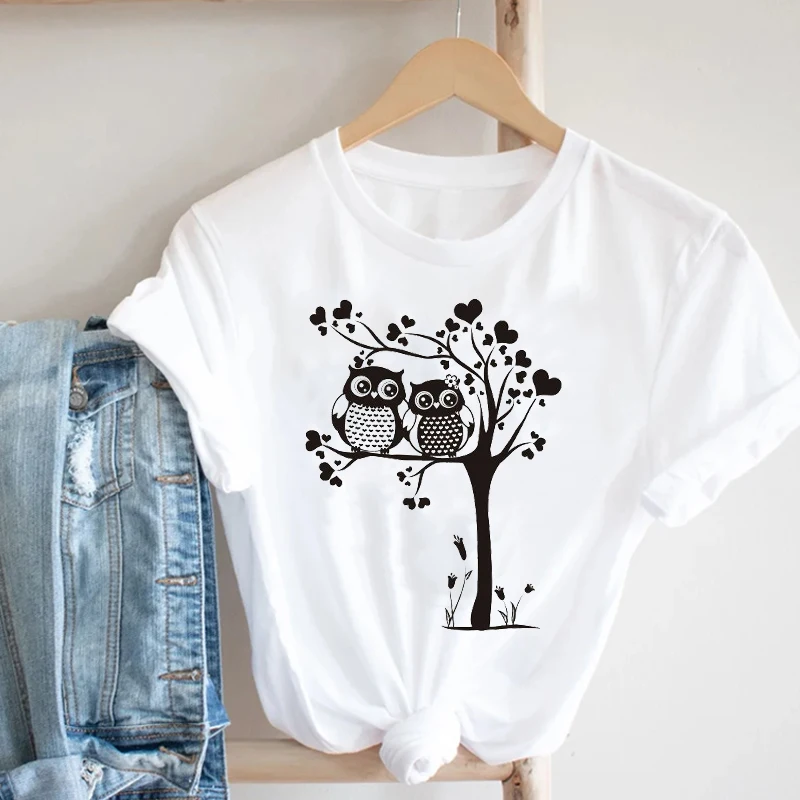 Women Printing Butterfly 90s Sweet Love Kawaii Valentine's Day Fashion Clothes Print Tee Top Tshirt Female Graphic T-shirt