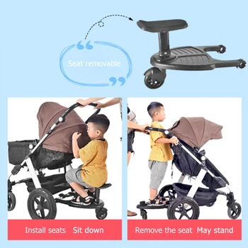 

Kids Stroller Pedal Adapter Convenient Practical User-friendly Design Auxiliary Trailer Scooter for Twins Second Child