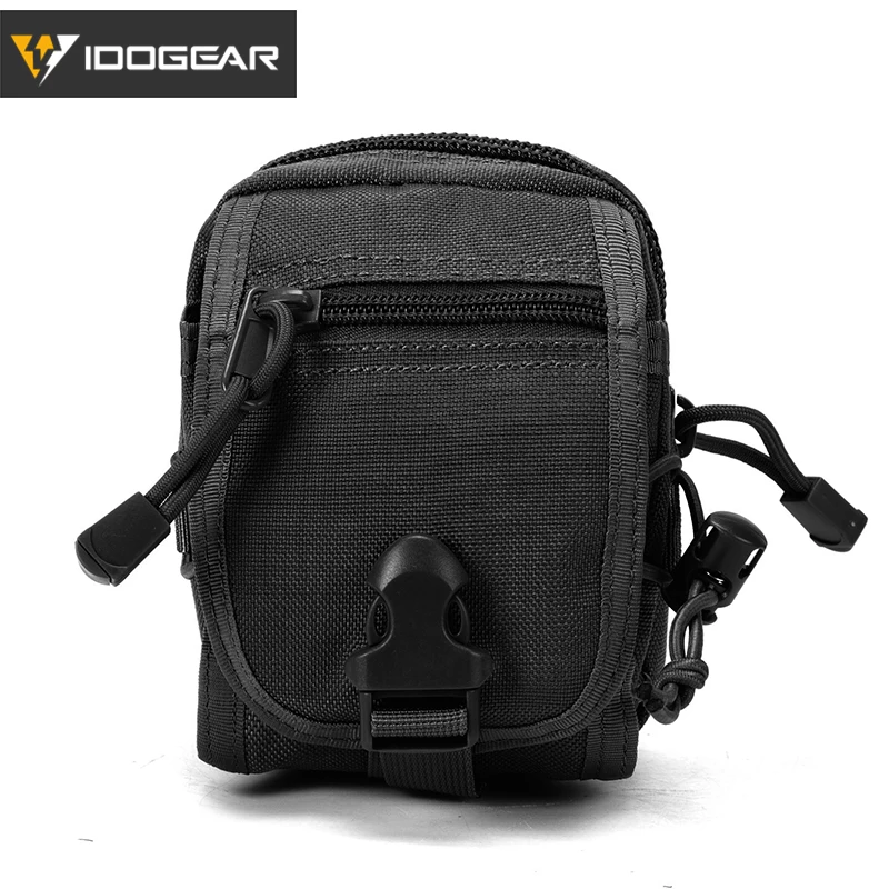 Black IDOGEAR Универсальный поясной мешочек ДЕТЕКТИВНАЯ тактическая сумка для инструментов MOLLE сумки военный страйкбол поясная сумка 3540 - Цвет: Black