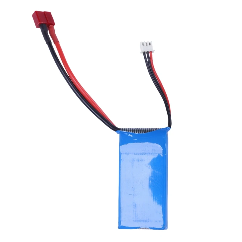 2 шт 7,4 V 1500Mah 25C 2S Lipo батарея T вилка перезаряжаемая для Wltoys 12423 12428 Rc автомобиль самолет беспилотный вертолет модель