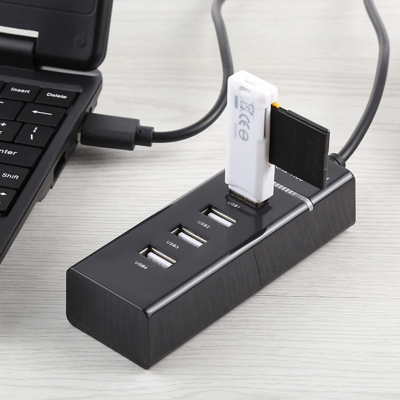 Usb-концентратор VIPATEY с 4 портами USB 3,0 концентратор портативный Быстрый концентратор данных для кабельный адаптор MacBook Air Surface Pro ноутбук ПК USB флэш-накопители и Мобильный HDD