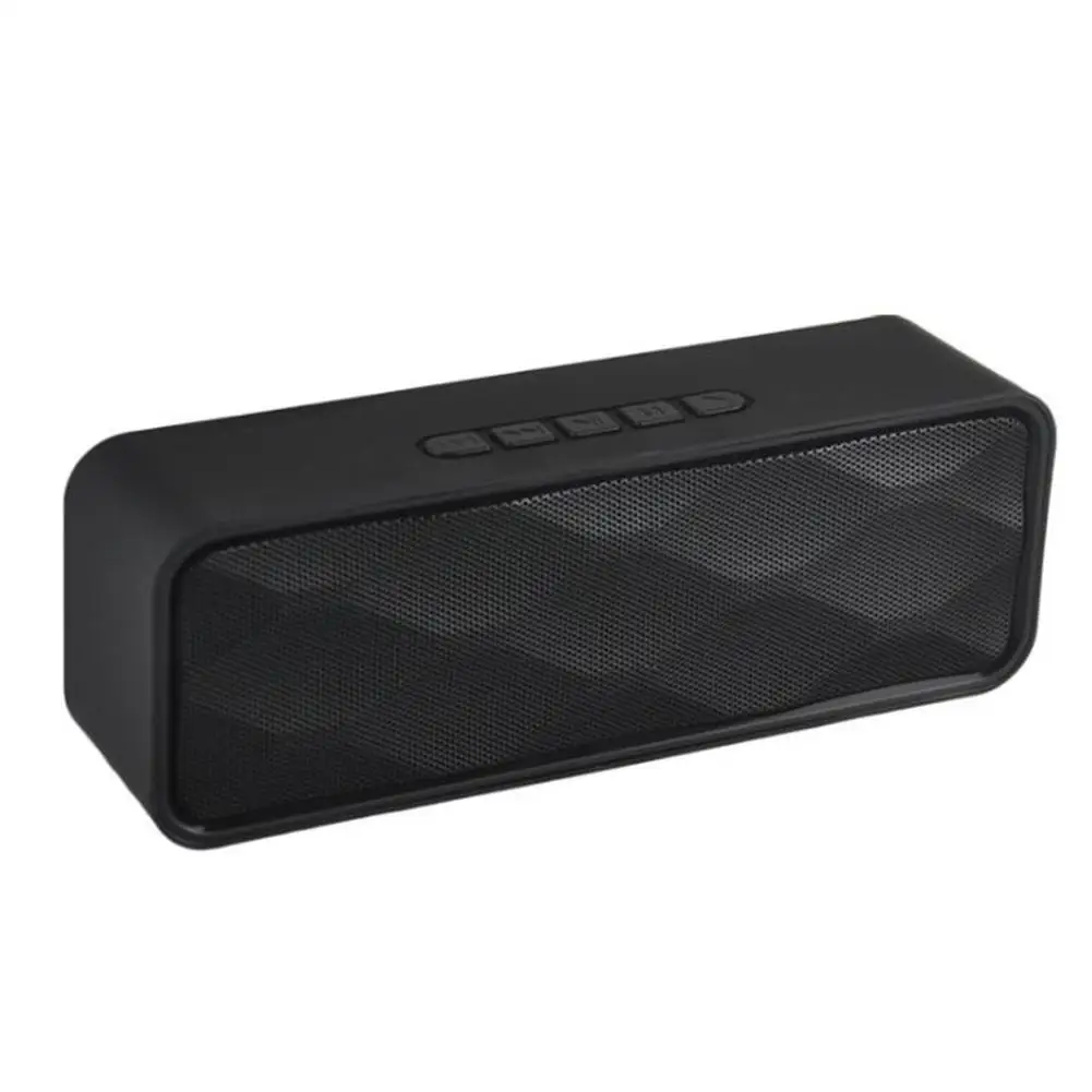 Черный Портативный Bluetooth 5,0 динамик Мультимедиа USB Сабвуфер автомобильный беспроводной стерео динамик поддержка мобильного телефона и IPad - Цвет: Черный