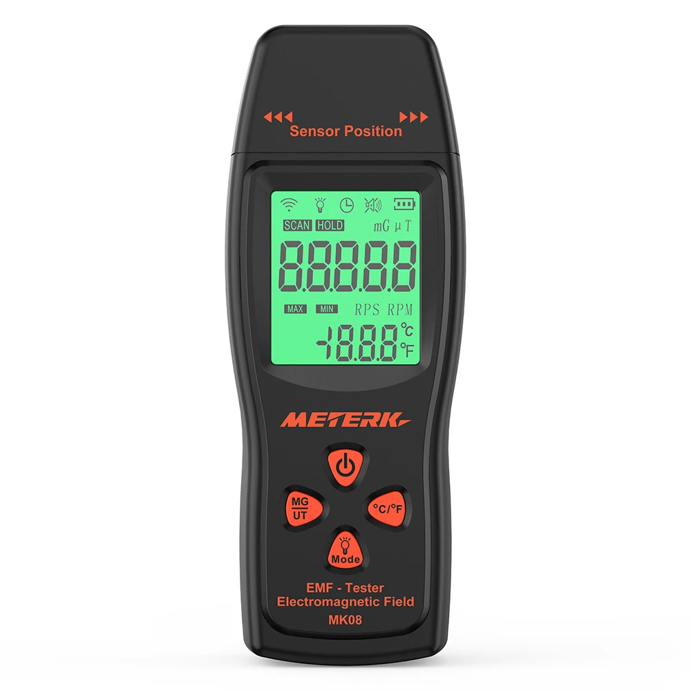 Meterk электромагнитный дозиметр lcd EMF метр ручной дозиметр электромагнитного поля дозиметр радиации Тестер