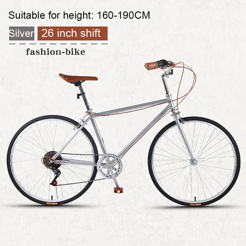 Deluxe Shift Road Bike 26 inch Retro Variable Speed Light Bicycle Commuter Vintage Adult Student Men And Women Selling - Color: Deluxe Shift