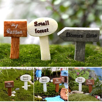 

Micro Landscape Decoration Forest Guide Sign Mini Garden Landscape Miniature Ornaments DIY Scenery XHC88
