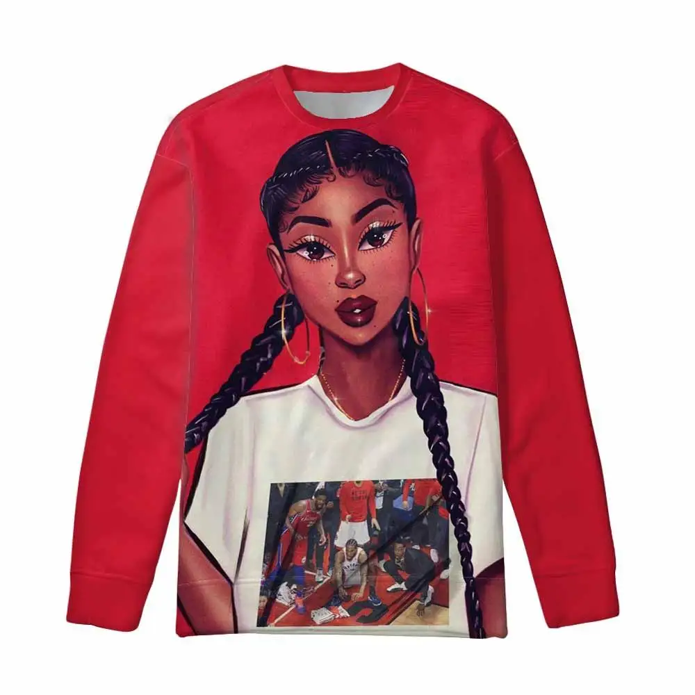 FORUDESIGNS, женские осенние пуловеры, женские толстовки, африканские девушки, черная художественная афро Толстовка для подростков, модные топы, уличная одежда для женщин - Цвет: YQ4553Z73