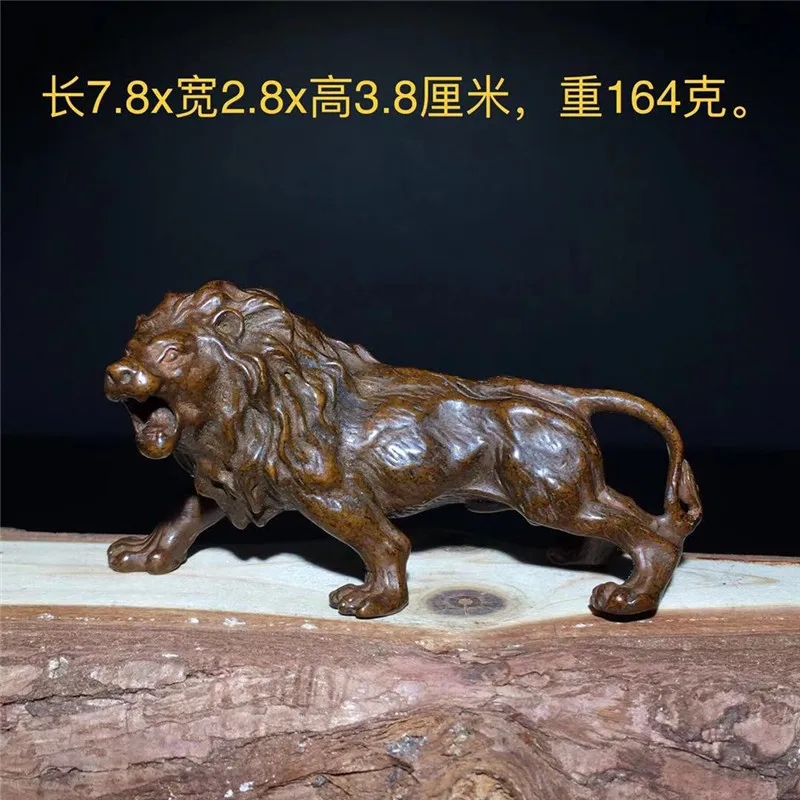 

Red copper lion tea pet small ornament solid copper European lion Bronze Lion tea ceremony copper pet