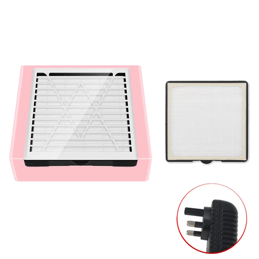 British plug -DC-239 40 Вт пылесос для маникюра, мощный сборщик пыли для ногтей, инструмент для маникюра, инструмент для всасывания, подходит для маникюрного салона - Цвет: British plug -DC-239