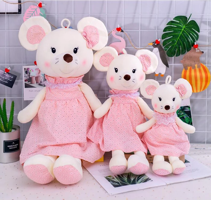 Стиль мышь плюшевые игрушки мягкие животные Kawaii принцесса мышь игрушки плюшевые куклы детские игрушки девочки Ragdoll подарок