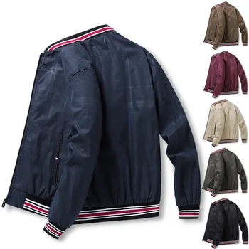 

Spring and autumn new jacket men's casual plus fleece jacket men's jacket