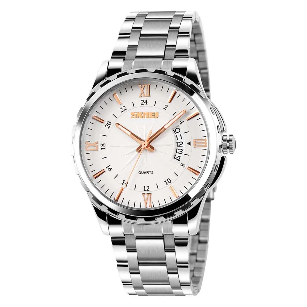 Men Business Waterproof Luminous Date Display Roman Arabic Number Wrist Watch Mas-culino Fashion Men's Watch Large Dial Military